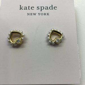 Kate Spade New Pearl Heart Earrings